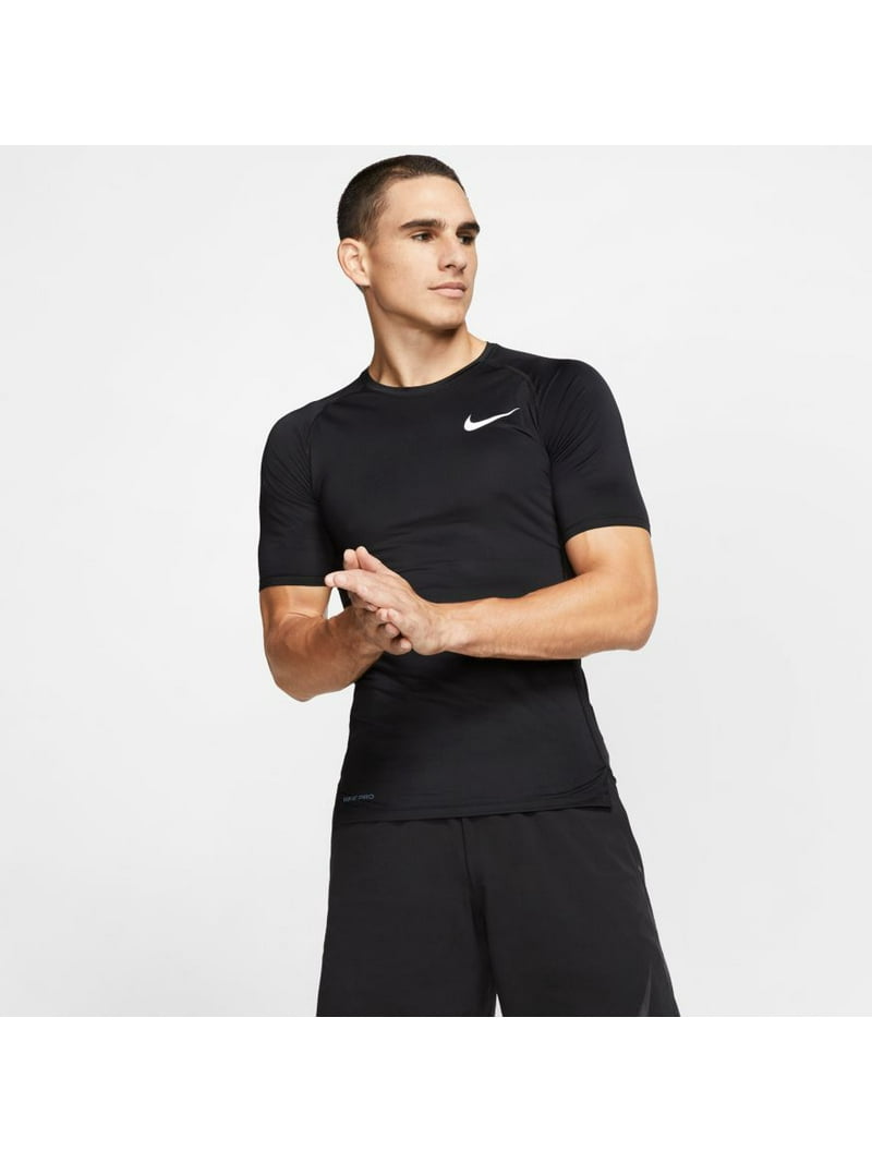 Nike Pro Men's Tight Fit Short-Sleeve Training Top BV5631-010 - Walmart.com