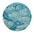 thumbnail image 4 of HAOXIT Ocean Tablecloth, Tropical Underwater Shot with Surface Coconut Tree and Sky Aqua Water Theme Paradise, Round Table Cover for Dining Room Kitchen Decor, 4 of 8