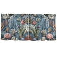 thumbnail image 7 of Yayeee Kitchen Curtains Tier Set of 2 Light Filtering 57"x36" Over Sink Window Panels, Sea Plants Pattern, 7 of 7