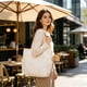 thumbnail image 4 of Canvas Tote Bag Large Capacity Shoulder Bag For Women Casual Handbag For Work School Travel Daily Use, 4 of 6