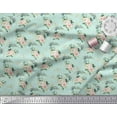 thumbnail image 3 of Soimoi Green Cotton Duck Fabric Ranunculus & Roses Floral Printed Craft Fabric by the Yard 42 Inch Wide, 3 of 3
