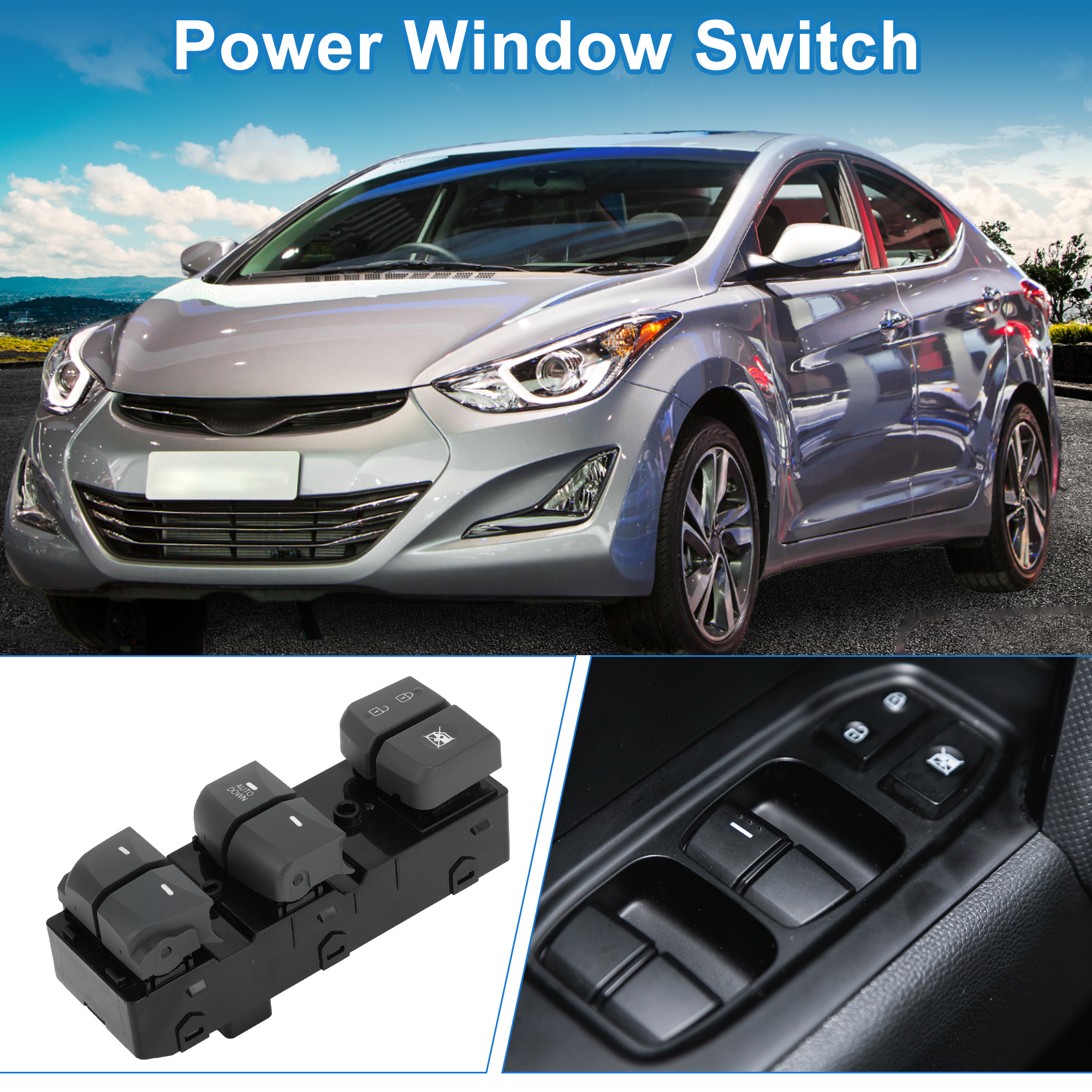 Unique Bargains Power Window Switch No.935703X032RAS Front Left Driver Side Window Switch