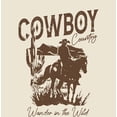 thumbnail image 4 of Cowboy Horse And Rider Adult Natural Crew Neck Short Sleeve Tee-Medium, 4 of 4