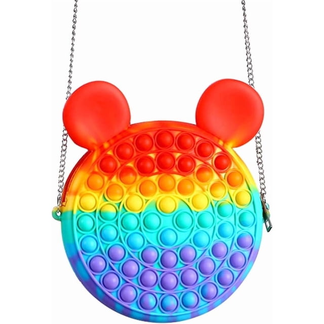 Bolso de silicona para macarrones Fidget Toy HUOGUO, tipo bandolera Pop it