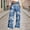 Navy#1, variant on LEBONYARD Pants for Women Plus Size,Women's Fashionable Striped Printed Drawstring Wide Leg Loose Casual Pocket Pants Black S