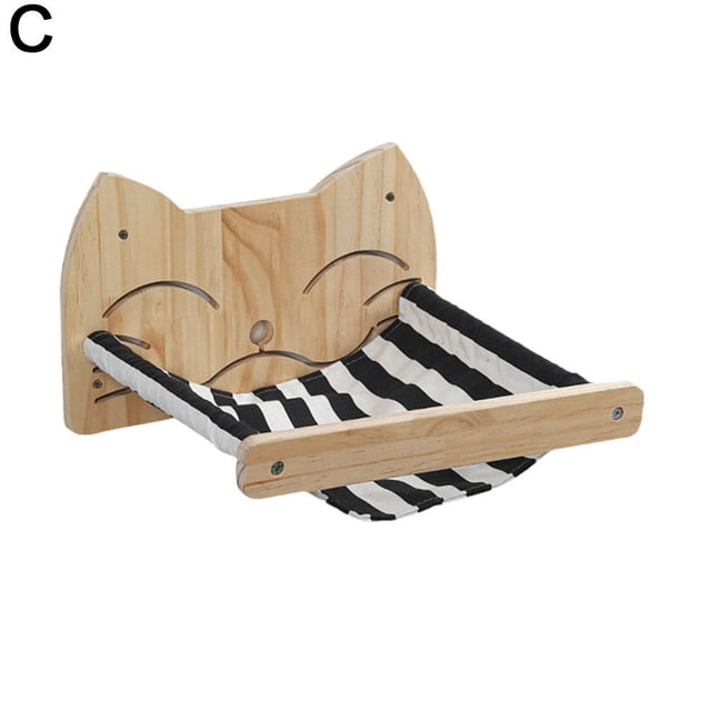 1 Pce Hamac Mural en Bois pour Chat au V9M3