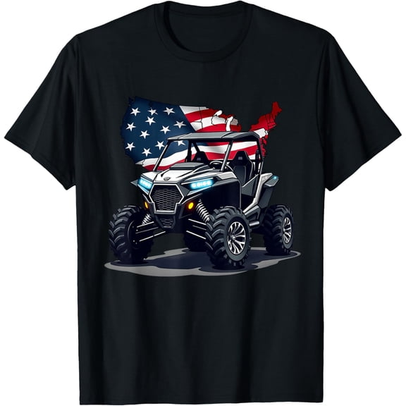 American Flag Utv Side By Side Sxs Utv Sxs Off Road T-Shirt Unisex S-5XL Hot Trending Shirt Birthday Gift