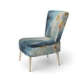 thumbnail image 3 of Designart "Patterns in Nature Dandelion s Design" Coral Floral Upholstered Accent Chair - Traditional Arm Chair For Bedroom, 3 of 5