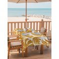 thumbnail image 3 of 60x102 Inch Outdoor Tablecloth with Umbrella Hole Zipper Rectangle Mustard Monstera Rectangular Tablecloths Waterproof Palm Tree Leaf Boho Botanical Tropical Patio Table Cloth Cover for Picnic, 3 of 8