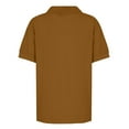 thumbnail image 5 of TRUBKH Linen Blouse Linen Tunic Tops for Women Linen Button Down Shirt Women Cotton Button Down Graphic Shirt Roll Up Short Sleeve Coffee 1 2XL, 5 of 5