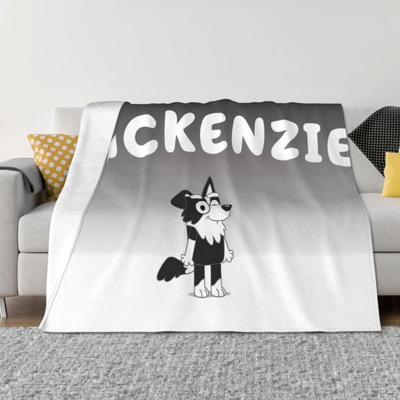 Rozeui Bluey for Flannel Blanket, Soft Fuzzy Plush King Blanket for Winter, Thick and Warm All-Season Bed Throw-40"x30"