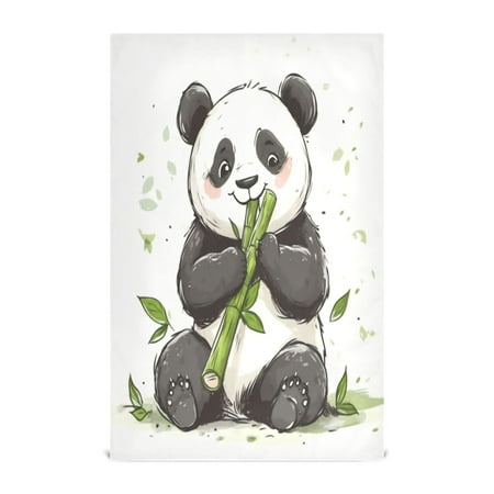 

Kitchen Towel 28x18 Inches x6，Plate Towel Decorative Towel Napkin Tea Towel Tea Towels For Kitchen Dish Cloths & Dish Towels Cute Panda Eats Bamboo