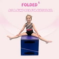 thumbnail image 4 of Kangaroo Hoppers 56" x28" x15" Gymnastics Cheese Mat, Incline Tumbling Mat for Kids Practise, Skill Training (Pink/Purple), 4 of 10