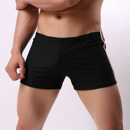 

BIZIZA Breathable Stretch Soft Briefs for Men Pouch Trunks Male Comfort Underwear Black S