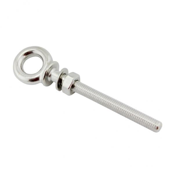 Perno de Argolla de material acero Inoxidable de 2xM6 Mm con Arandela Y Tuerca Cola Tornillo de ojo de vástago largo
