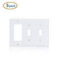 thumbnail image 2 of Cable Matters (5-Pack) Decorator Device & 2xToggle Switch Triple-Gang Wall Plate in White, 2 of 5