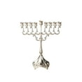 thumbnail image 2 of Hanukkah Menorah 9 Branch Gold Plated Alloy Candle Holder Multicolor Elegant Display Easy Use for Chanukah Shabbat Tabernacle Christmas Gift Living Room Party Holiday Decor, 2 of 5