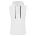 thumbnail image 4 of Men's Casual Hooded Tank Top Breathable Sleeveless Shirt For Daily Wear Home Outdoor Hiking Spring Summer Comfortable Loose Fit Mens Muscle Gym Tank Top Breathable Sleeveless Shirts for Active Men, 4 of 5