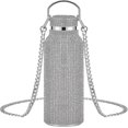 thumbnail image 1 of Sparkling Diamond Water Bottle, Insulated Rhinestone Stainless Steel, Diamond Thermal Bottle With Chain, 1 of 5