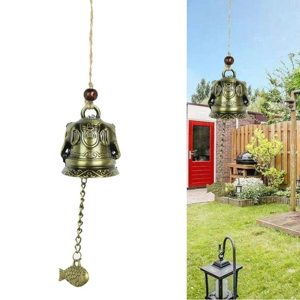 Fashion Home Garden Wind Chime Fishing Man Style Hanging Bell