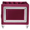 thumbnail image 4 of ACME Heibero Causeuse en Velours Capitonné avec 2 Coussins Bordeaux, 4 of 7