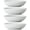 White Porcelain, variant on Maison Neuve 4-Piece Textured Porcelain Dinner Bowls Set for Pasta and Soup, 34 oz, 8.5”, White