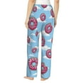 thumbnail image 3 of Pajama Pants Women, Donut Clouds Print Sweatpants Soft Sleep Lounge Pants, Casual PJ Bottoms Pants with Pockets, 3 of 5