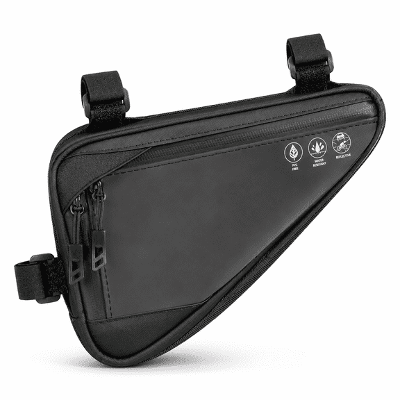 Bike Frame Storage Bag - Water Resistant Reflective Triangle Pouch for Mountain Road Bike