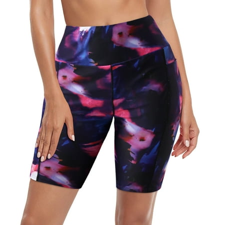 eczipvz Womens Swim Shorts Women s High Cut Swimwear Print Beach Bikini Panty High Waisted Thong Bikini Bottoms Purple S