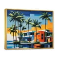 thumbnail image 2 of Designart "Palm Beach in Color Pop Art Vibes II" Nautical & Beach Floater Framed Canvas Print, 2 of 7
