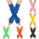 thumbnail image 4 of Namzi Calentadores de brazos largos de punto, guantes sin dedos con orificio para el pulgar, mangas calentadoras de muñeca de invierno, manoplas cálidas - Verde claro, 4 of 5