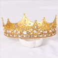 thumbnail image 2 of 2X de para Hombres Accesorio Disfraz de Graduación Perla de Cristal Vintage Tiaras de Boda Nupcial (), 2 of 6