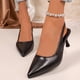 thumbnail image 2 of Zapatos Negros Versátiles de Punta Del Dedo Del Pie de las Mujeres de Tallón Alto de 6,5 cm para el Estilo de Primavera / Verano de Moda Y Cómodo, 2 of 9