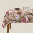 thumbnail image 3 of Wukai Rose Flowers Waterproof Tablecloth for Kitchen Dining, Fits Square Tables for 2-4 Seats -54"x54", 3 of 7