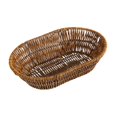 thumbnail image 2 of DOLITY Fruit Basket Vegetables Basket Imitation Rattan Smooth Edges for Storing Bread, Oval 32x24x7.5cm, 2 of 9