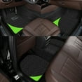 thumbnail image 3 of Tuqiang Tapis de Sol pour Voiture for Lexus for RZ300e Ensemble Complet Doublures de Sol Automobile Cuir Noir et Vert, 3 of 5