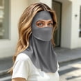 thumbnail image 4 of Full Face Sun Mask for Women Breathable UV Protection with Neck Coverage, Summer Outdoor Mask Dark Gray Free size(Free Size), 4 of 6