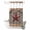 Black Red, variant on No Hook Shower Curtain, Texas Star Vintage Shower Curtains for Bathroom with See Through Top Window, Berry Burnt Orange Brown Wooden Waterproof & Washable Bath Curtain Stand Up Stall 36"x72"