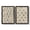 Barnwood Black, variant on Vintage Blockprint I - Premium Framed Canvas 2 Piece Set - Ready to Hang
