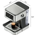 thumbnail image 5 of Chefman RJ54-SS-15-D-AM CraftBrew Espresso Machine, 15-Bar Pump Digital Espresso Maker W/Steam Wand for Latte & Cappuccino, Compact Espresso Coffee Machine W/ 1.5L Re, 5 of 8
