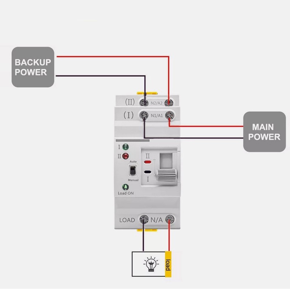 For Ats Dual Power Automatic Electrical Transfer Switch 2P 63A 220V For Generator