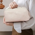 thumbnail image 4 of Bolsa de maquillaje Bolsa de cosméticos de viaje de gran capacidad para mujeres Bolsas impermeables con asa y divisor, 4 of 5