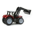 thumbnail image 3 of Massey Ferguson Red Tractor Diecast Model with Silver Top and Front Loader by Siku, 3 of 5