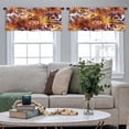 thumbnail image 5 of LALILO Kitchen Curtain Valance Watercolor With Halloween Ghost Rod Pocket Window Curtain 52"x 18" Set of 2, 5 of 7
