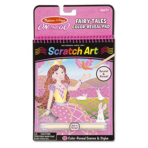 Melissa & Doug On the Go Scratch Art ColorReveal Activity Pad Fairy