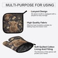 thumbnail image 3 of Yayeee Oven Mitts and Pot Holder Set of 2 Heat Resistant Kitchen Gloves Baking Hot Pad, Cows and Flowers, 3 of 5
