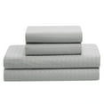 thumbnail image 5 of Dobby Stripe 8 Piece Bed in a Bag Bedding Set Includes Bed Sheets and Bed Skirt, King - Silver, 5 of 5