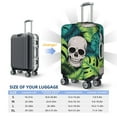 thumbnail image 4 of Pofeuu Skull and Palm Leaves Print Luggage Suitcase Cover Protector Luggage Washable Covers Aesthetic for 18/24/28/32 inch Luggage（No luggage included）-X-Large, 4 of 7