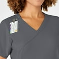 thumbnail image 6 of Wink W123 Women's Mock Wrap Scrub Top, Pewter, 2X Womens Plus, 6 of 6