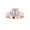 rose-gold, variant on Platinum 5 Carat LAB GROWN IGI CERTIFIED DIAMOND Contemporary Channel Set Princess And Pave Round Cut Emerald Cut Diamond Engagement Ring (H-I Color VS1-VS2 Clarity 4 Ct Center)